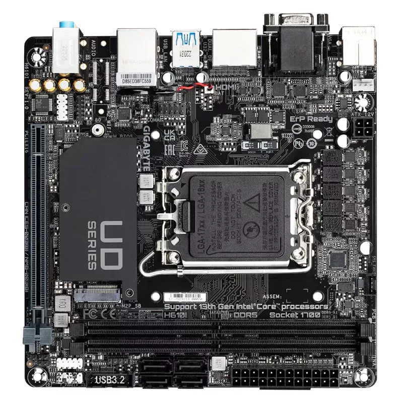Moederbord GIGABYTE H610I, Intel H610, LGA 1700, Mini-ITX