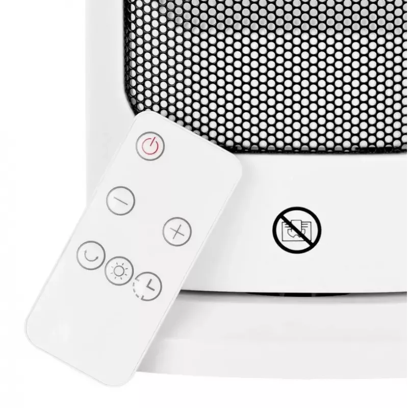 Elektrische keramische kachel NOVEEN PTC2000 — 2000 W, instelbare thermostaat, LED-display, timer, afstandsbediening, wit