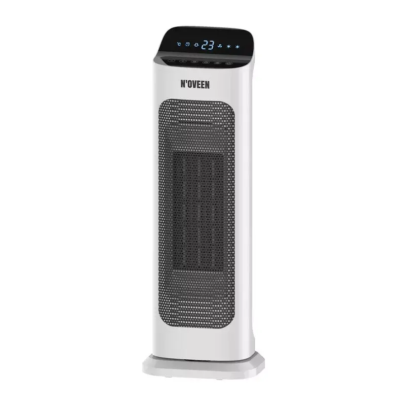Elektrische keramische kachel NOVEEN PTC2000 — 2000 W, instelbare thermostaat, LED-display, timer, afstandsbediening, wit
