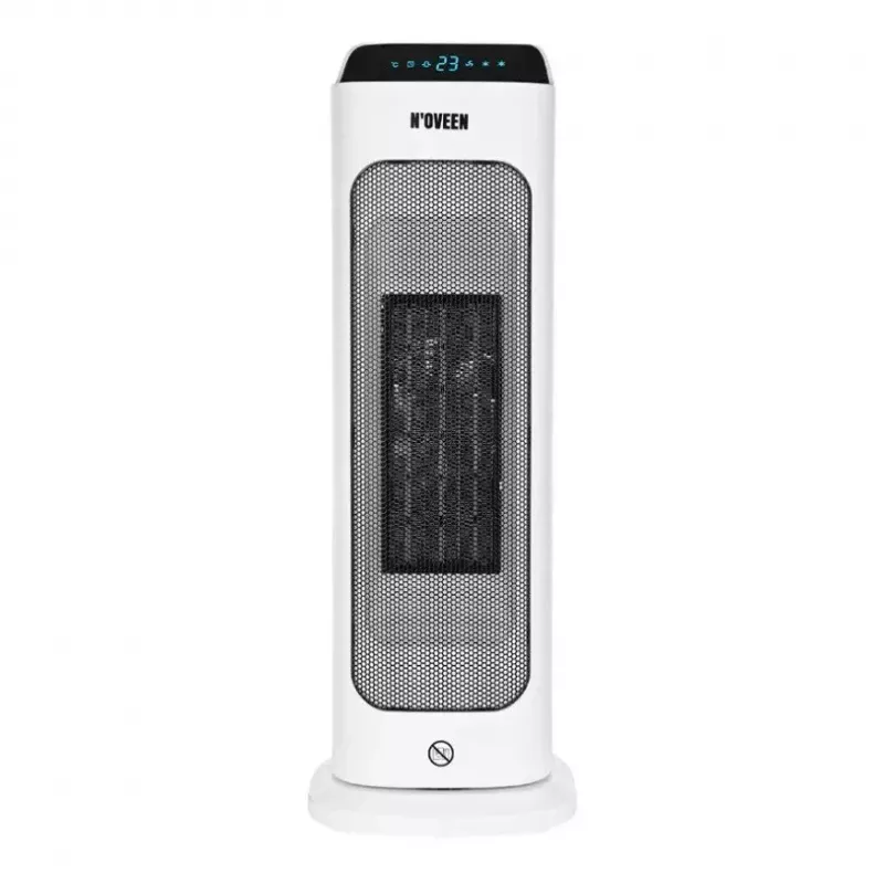 Elektrische keramische kachel NOVEEN PTC2000 — 2000 W, instelbare thermostaat, LED-display, timer, afstandsbediening, wit