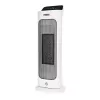 Elektrische keramische kachel NOVEEN PTC2000 — 2000 W, instelbare thermostaat, LED-display, timer, afstandsbediening, wit