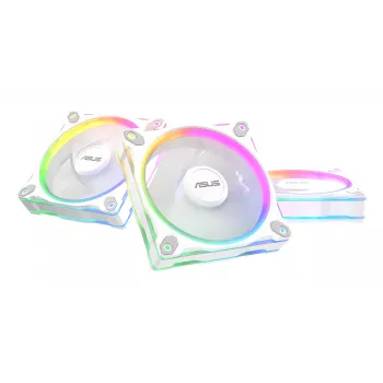 Behuizingsventilator ASUS Prime MR120 ARGB wit 120 mm, 1600 tpm, PWM, glijlager, 58 CFM