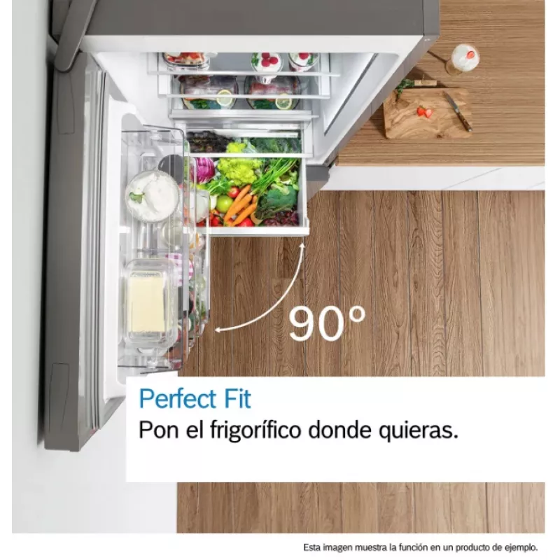 Koel-vriescombinatie Bosch Serie 4 KGN39VIEB vrijstaand 368 L, energie-efficiëntieklasse E, RVS, NoFrost, vriesgedeelte onder