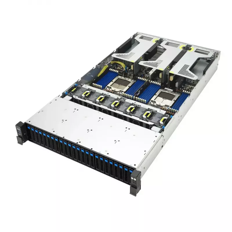 Server-rack platform ASUS RS720A-E13-RS24G 2U AMD, 24x 2,5-inch bays, 2x SP5 CPU, 24 DIMM DDR5, max. 3 TB, Aspeed AST2600