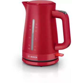 Elektrische waterkoker Bosch TWK3M124, 1,7 l inhoud, 2400 W, rood, verborgen verwarmingselement