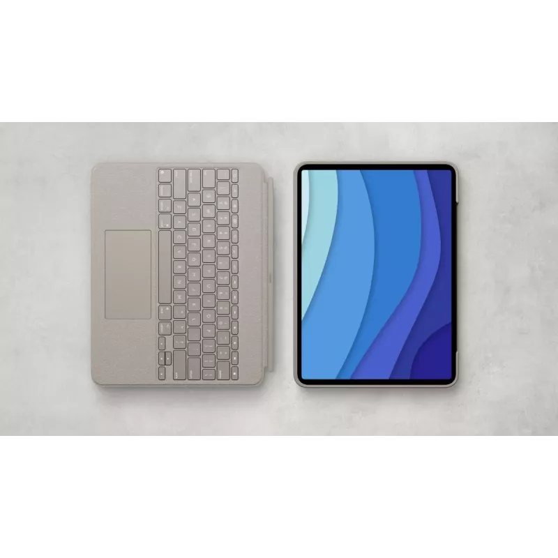 LOGITECH Combo Touch - Sand voor iPad Pro 12,9 inch (5e gen.) - US International QWERTY
