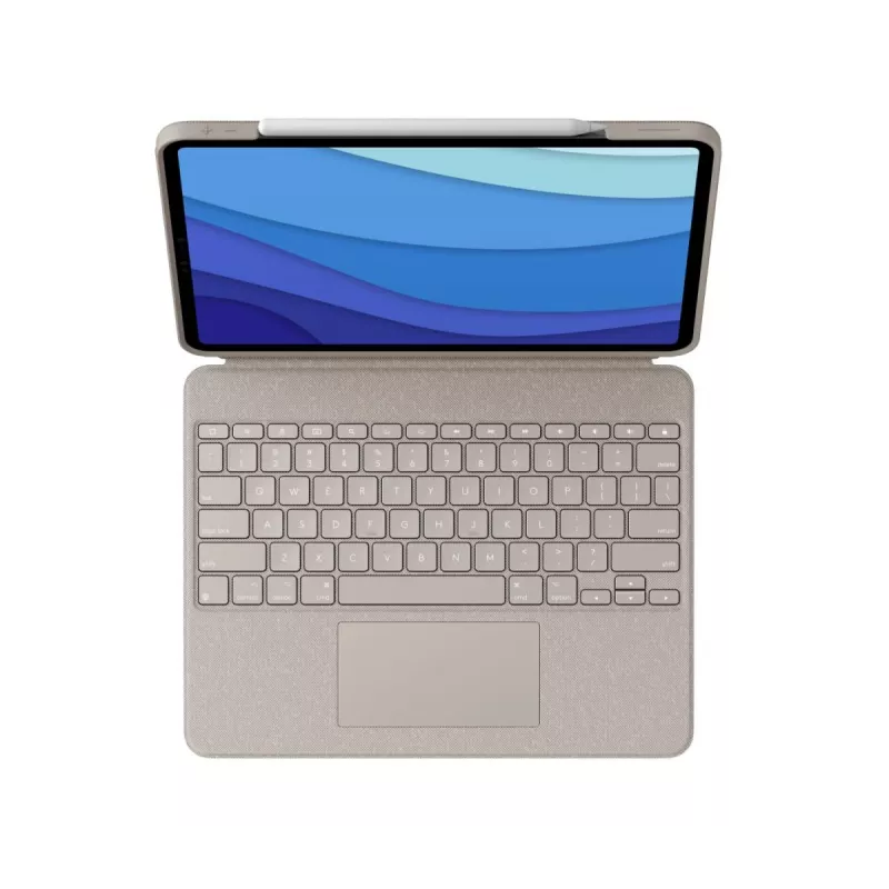 LOGITECH Combo Touch - Sand voor iPad Pro 12,9 inch (5e gen.) - US International QWERTY