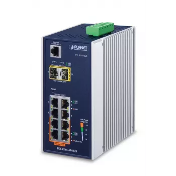 PLANET managed switch - industrial 4-poorts 10/100/1000t 802.3at PoE + 4-poorts 10/100/1000t + 2-poorts 100/1000x Sfp