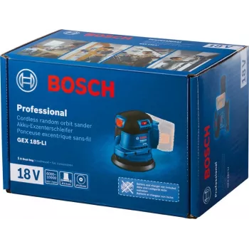 Bosch GEX 185-LI Professional excentrische schuurmachine 10000 OPM blauw