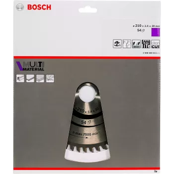 Bosch Multi-Material-cirkelzaagbladen, aluminium, 21 cm, Bosch, 235 g, 1 st.