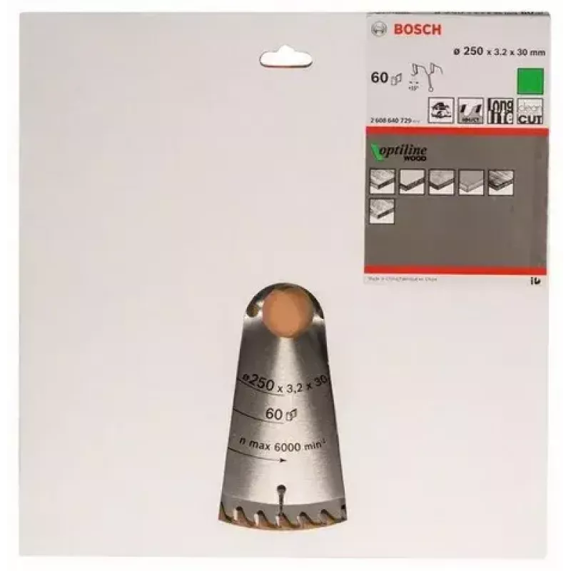 Cirkelzaagblad Bosch 2 608 640 729 25 cm boring 3 cm