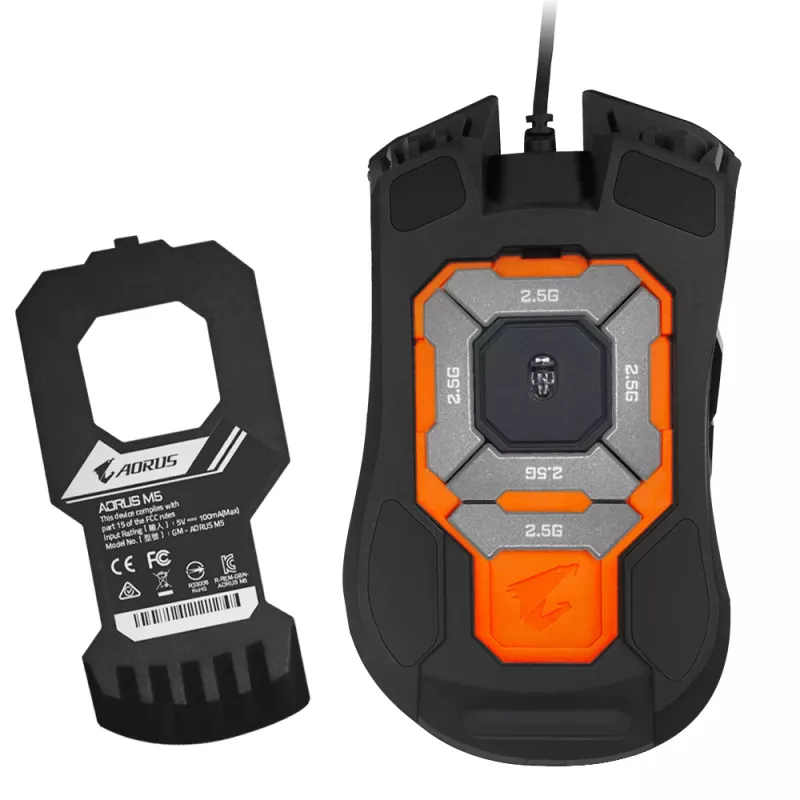 GIGABYTE AORUS M5 Muis Gaming Rechtshandig USB Type-A Optisch 16000 DPI