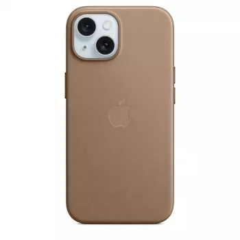 Apple FineWoven Case met MagSafe iPhone 15 Taupe