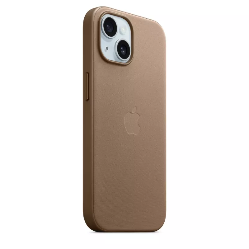 Apple FineWoven Case met MagSafe iPhone 15 Taupe