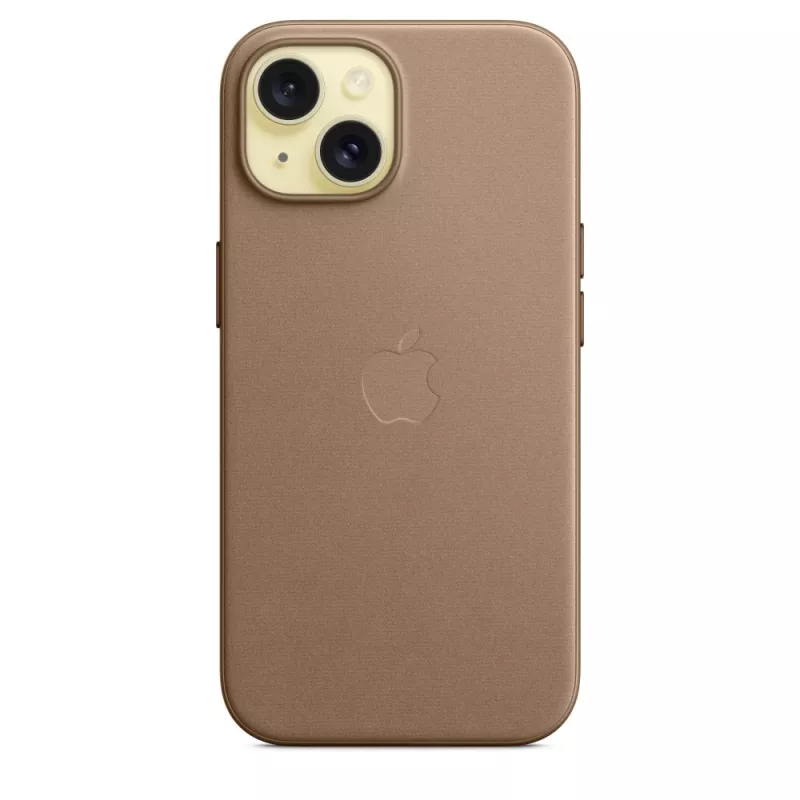 Apple FineWoven Case met MagSafe iPhone 15 Taupe