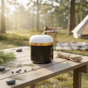 Op batterijen werkende campinglantaarn EcoFlow SCLI-B — 400 lm, 3.600 mAh, USB‑C ingang, ABS+TPR behuizing