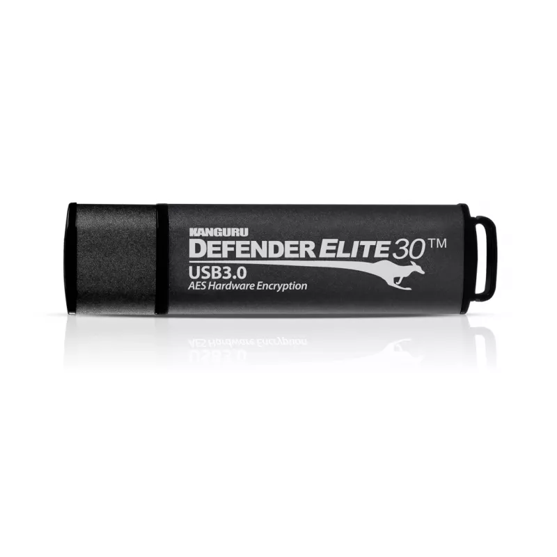 Kanguru Defender Elite30 KDFE30-16G versleutelde USB-stick, 16 GB, USB 3.2 Gen 1 (USB 3.0), FIPS 197, 140 MB/s, zwart