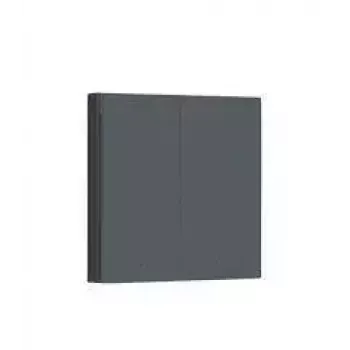 AQARA Smart Wall Switch H1 EU (zonder nuldraad, dubbelknops) (WS-EUK02-G), grijs - ZigBee-wandschakelaar met dubbel relais
