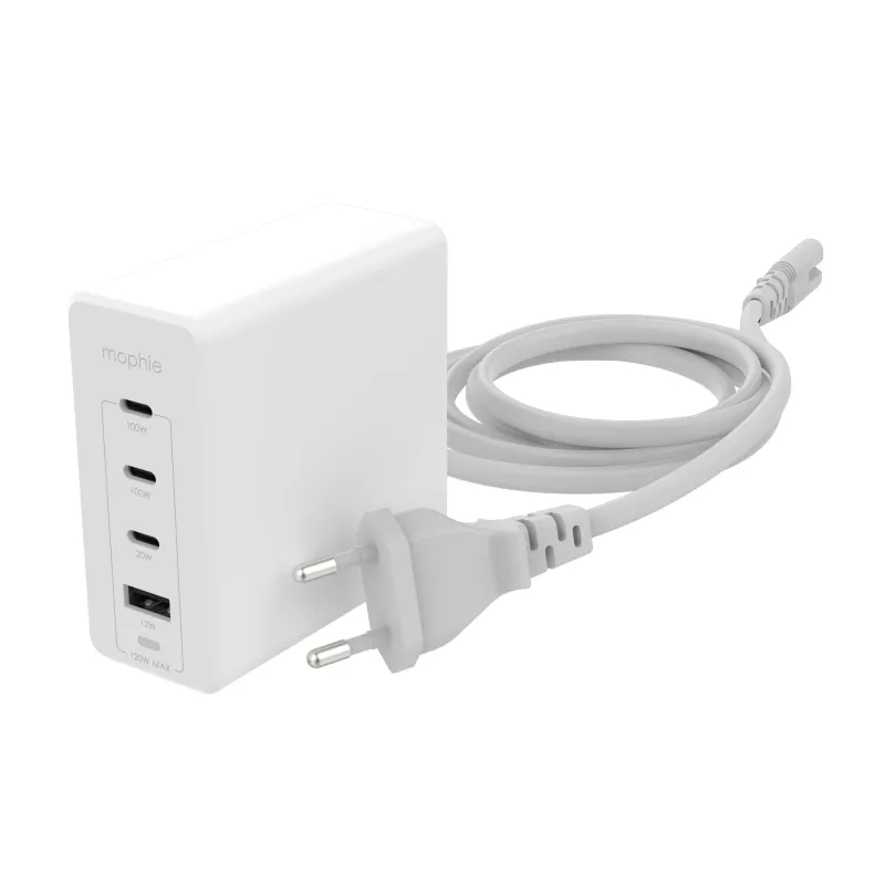 mophie accessoires-wandadapter-USB-C-PD-HUB-120W-GAN-wit-EU(3xUSBC + 1xUSBA)