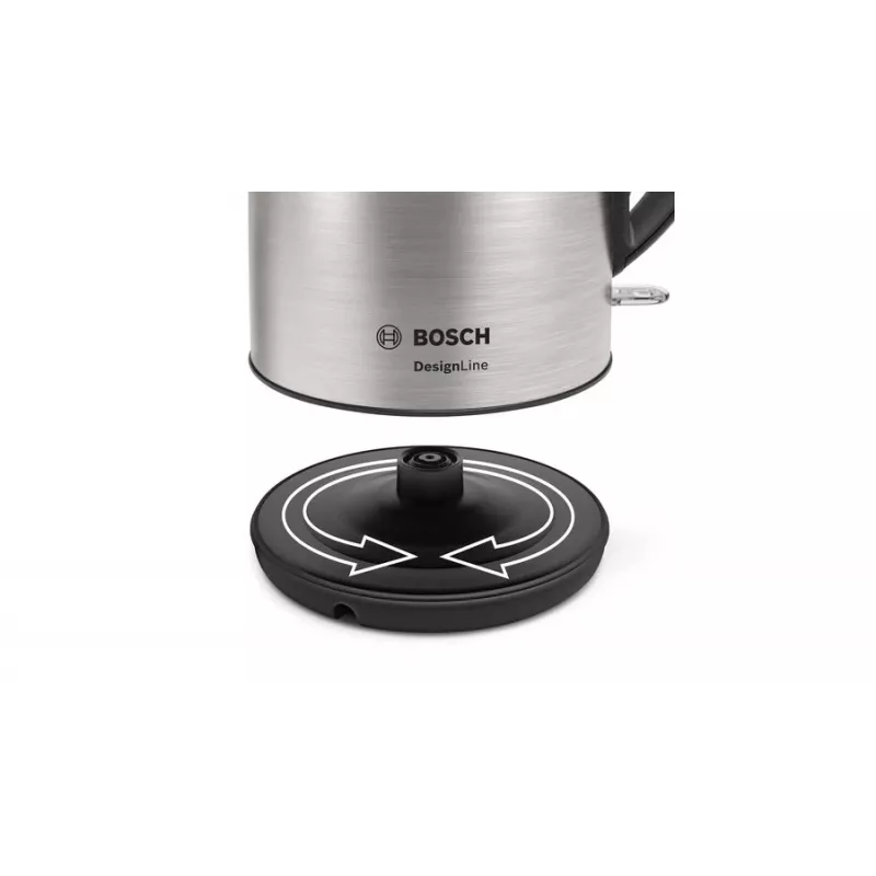 Bosch TWK3P420 waterkoker 1,7 l 2400 W zwart, RVS