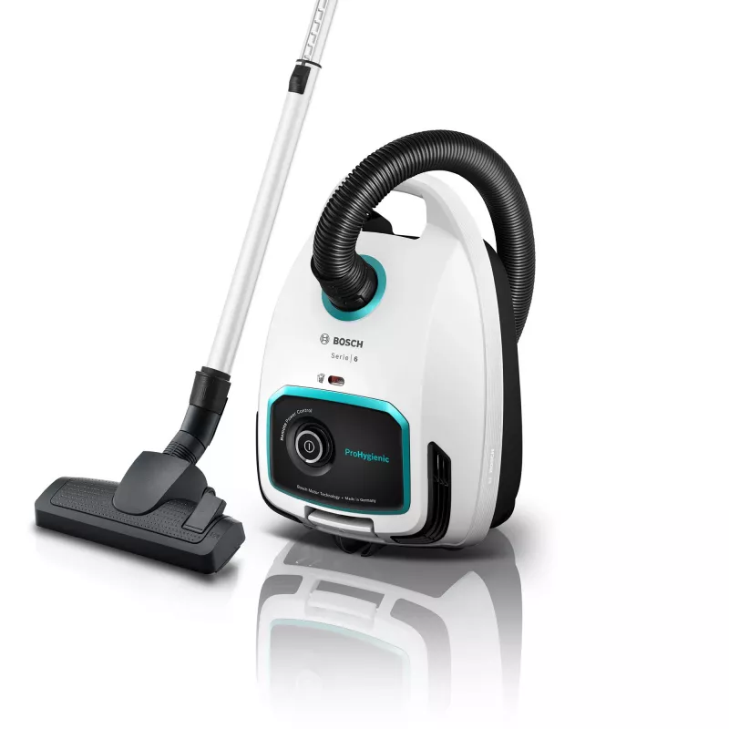 Bosch Serie 6 BGL6HYG1 ProHygienic cilinderstofzuiger, droog, 600 W, stofzak, 4 l, wit