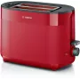 Broodrooster Bosch TAT2M124 — 2 sneetjes 950 W, rood, broodcentrering, ontdooien, lift