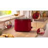 Broodrooster Bosch TAT2M124 — 2 sneetjes 950 W, rood, broodcentrering, ontdooien, lift