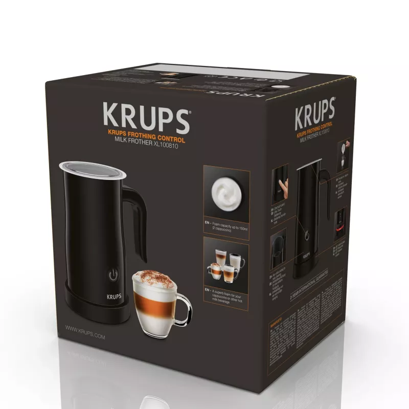 Krups XL1008 automatische melkopschuimer/-warmer, zwart