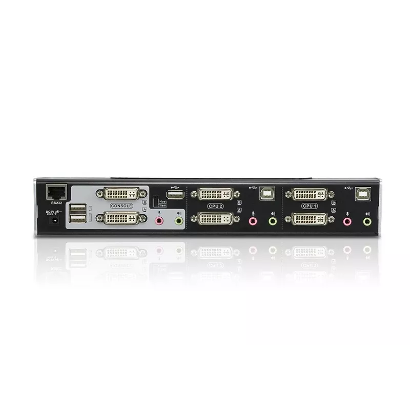 ATEN 2-poorts USB DVI Dual-View KVM-switch met audio & USB 2.0-hub (KVM-kabel inbegrepen)