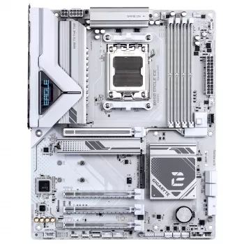 GIGABYTE B850 EAGLE ICE moederbord - AMD Ryzen 9000 Series CPU's, 8+2+2 fasen digitale VRM, tot 8200MHz DDR5 (O.C), 1xPCIe 5.0 + 2xPCIe 4.0 M.2, 2.5 GbE LAN, USB 3.2 Gen 2