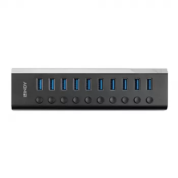 Lindy 10 poorts USB 3.0 hub met aan-/uitknoppen