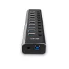 Lindy 10 poorts USB 3.0 hub met aan-/uitknoppen