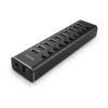 Lindy 10 poorts USB 3.0 hub met aan-/uitknoppen