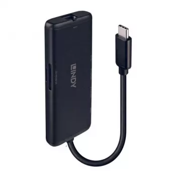 Lindy DST-Mini USB-C laptop mini-dockingstation met 4K-ondersteuning en 100W doorvoerladen