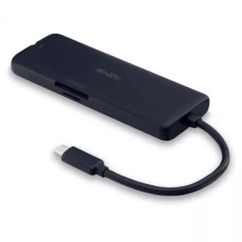 Lindy DST-Mini USB-C laptop mini-dockingstation met 4K-ondersteuning en 100W doorvoerladen