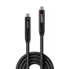 Lindy 10m USB 3.2 Gen 1 en DP 1.4 Type-C hybridekabel, 10 m, USB C, USB C, USB 3.2 Gen 1 (3.1 Gen 1), zwart