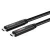 Lindy 10m USB 3.2 Gen 1 en DP 1.4 Type-C hybridekabel, 10 m, USB C, USB C, USB 3.2 Gen 1 (3.1 Gen 1), zwart