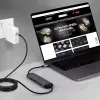 Lindy DST-Micro 140, USB-C laptop micro-dockingstation met 4K-ondersteuning en 1,4 m 60W-laadkabel