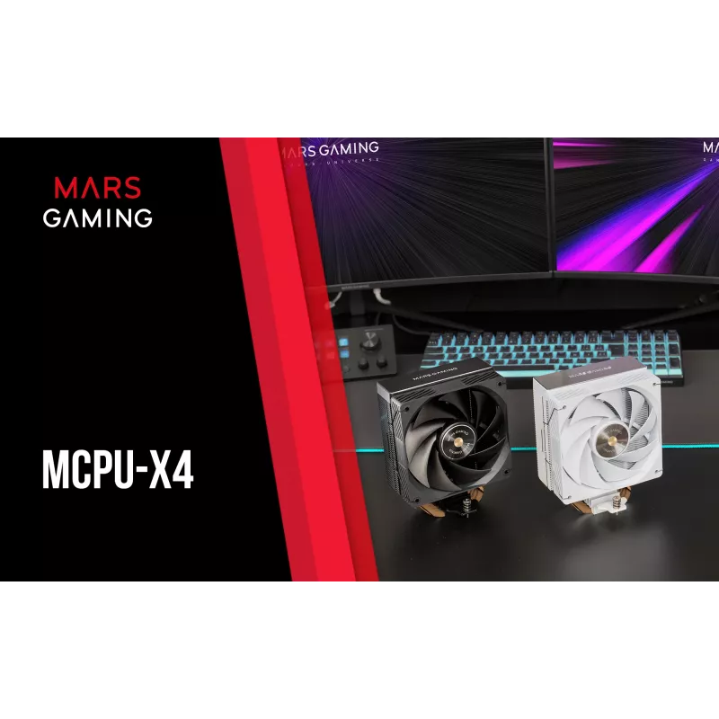 Mars Gaming MCPU-X4 processor luchtkoeler 12 cm zwart 1 stuks