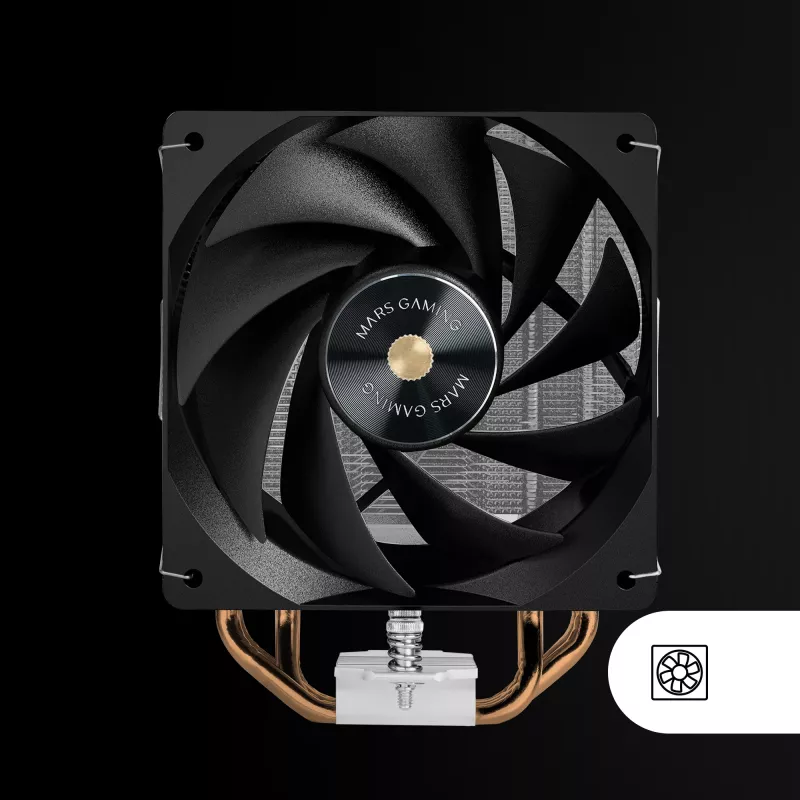 Mars Gaming MCPU-X4 processor luchtkoeler 12 cm zwart 1 stuks