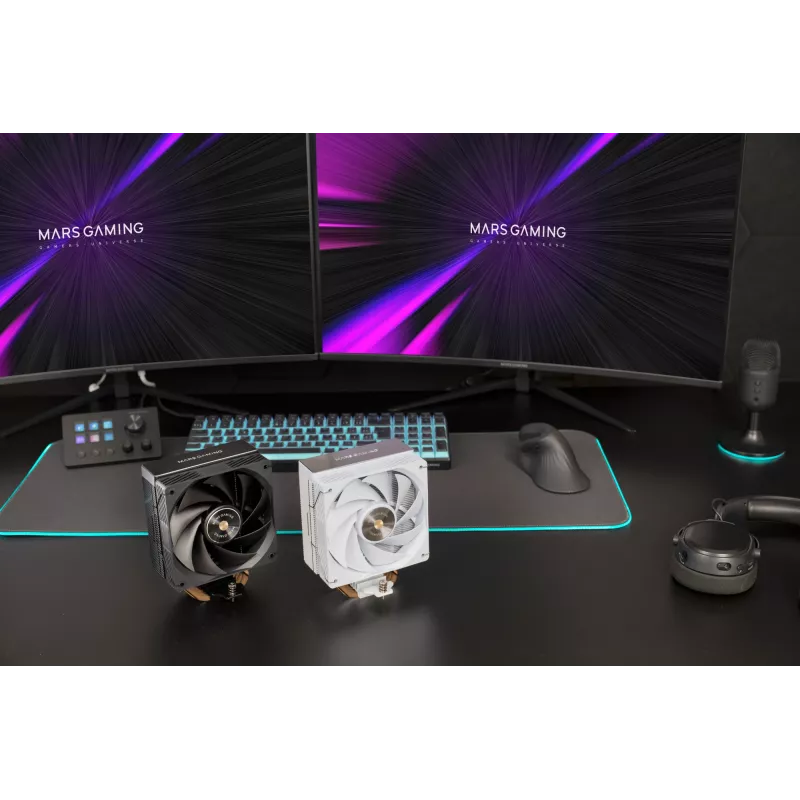 Mars Gaming MCPU-X4 processor luchtkoeler 12 cm zwart 1 stuks