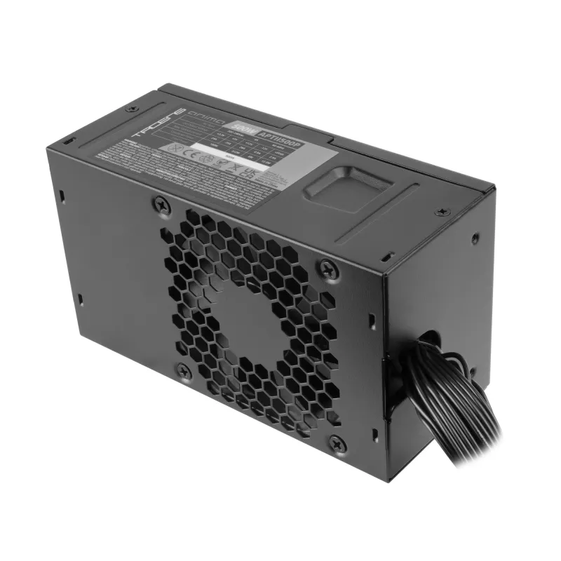 Voeding TACENS Anima APTII500P 500 W TFX, 24-polig ATX, niet-modulair, zwart