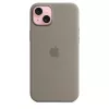 Apple silicone case met MagSafe iPhone 15 Plus klei