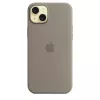 Apple silicone case met MagSafe iPhone 15 Plus klei