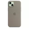 Apple silicone case met MagSafe iPhone 15 Plus klei