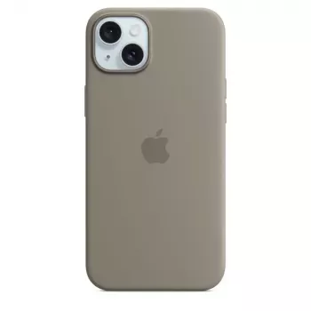 Apple silicone case met MagSafe iPhone 15 Plus klei