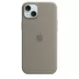 Apple silicone case met MagSafe iPhone 15 Plus klei