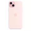 Apple silicone hoesje met MagSafe iPhone 15 Plus lichtroze