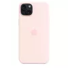 Apple silicone hoesje met MagSafe iPhone 15 Plus lichtroze