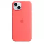 Apple silicone hoesje met MagSafe iPhone 15 Plus guave